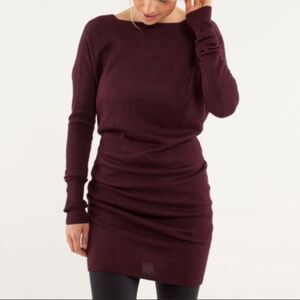 Lululemon Serenity Sweater Wrap Heathered Bordeaux Drama Size 10 Approx